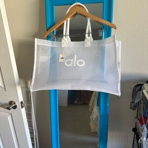 Alo Yoga White transparent Mesh Tote Bag